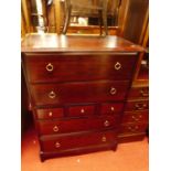 A Stag Minstrel chest of three short and four long drawers, w.82cm; together with a Stag Minstrel