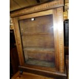 A Victorian rosewood and inlaid single door glazed pier cabinet, w.76.5cm
