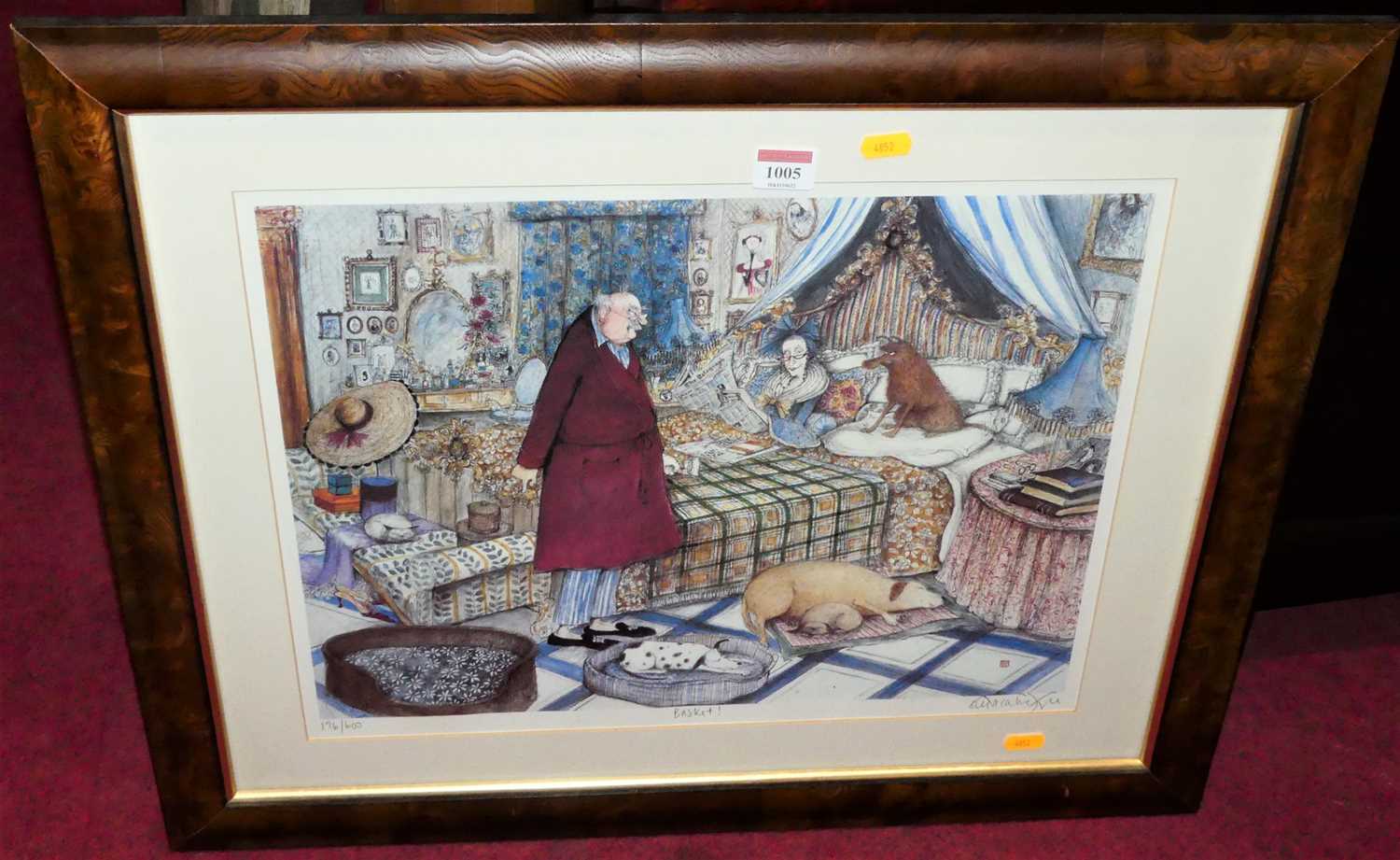 Sue McCartney-Snape (b.1957) - Basket!, lithograph, signed, titled and numbered 196/600 in pencil to