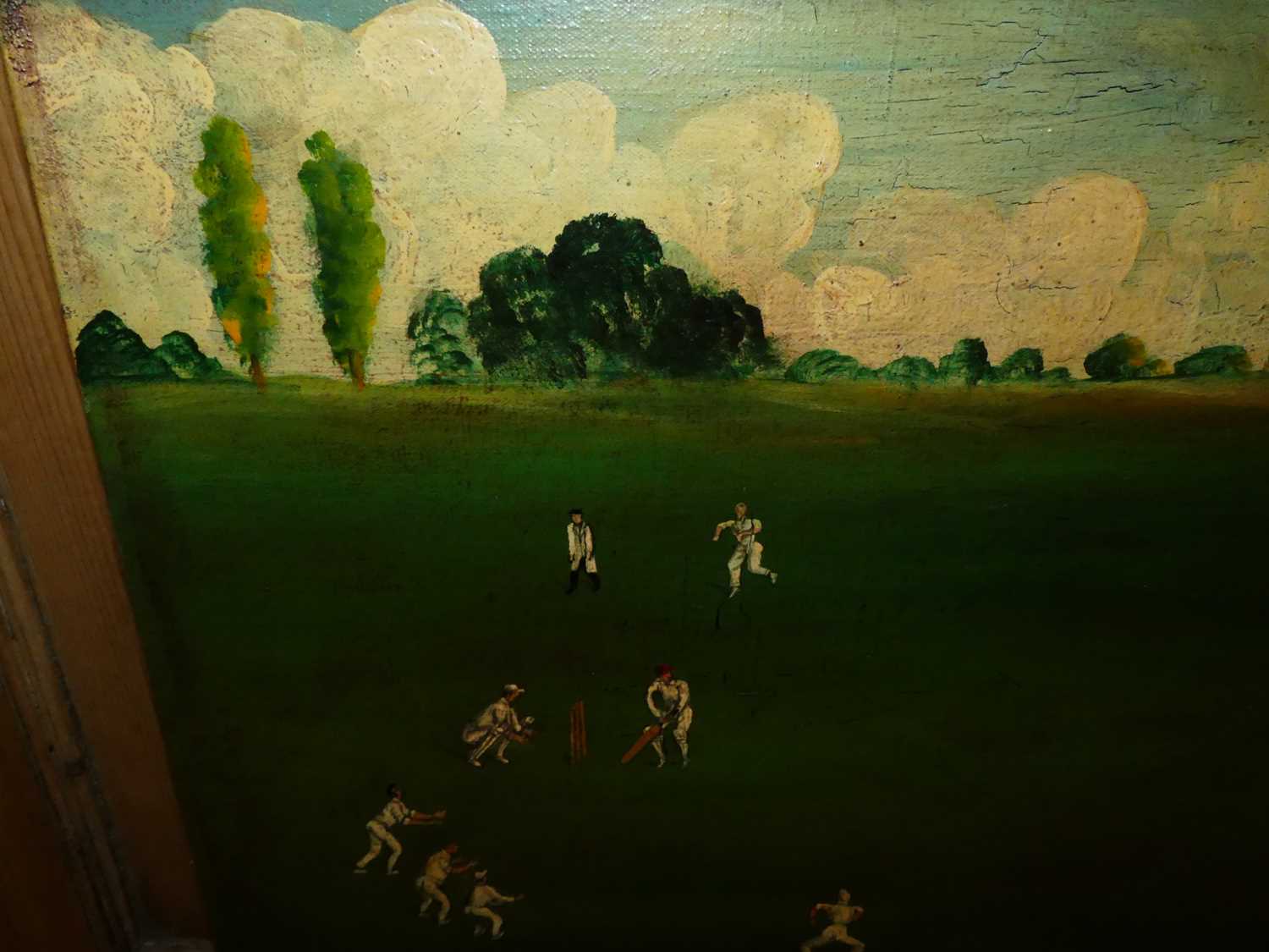 RE Hands - The Cricket Match, oil on canvas, signed lower right, 50x60cm - Image 4 of 9