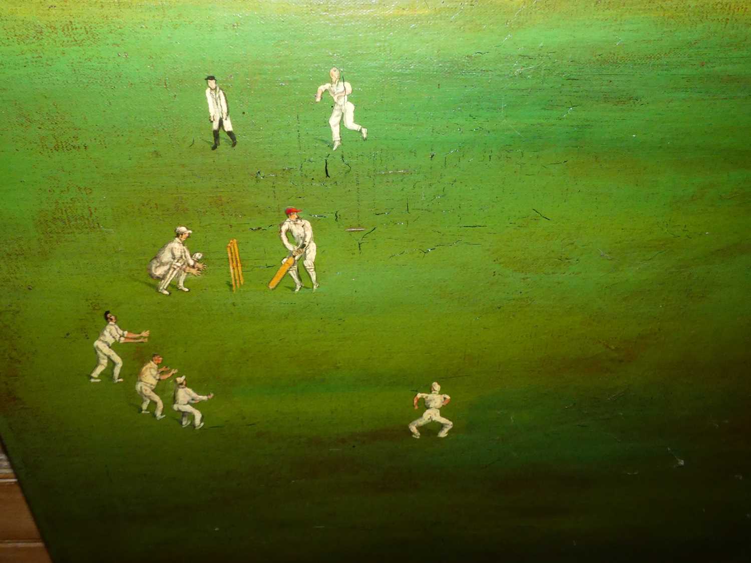 RE Hands - The Cricket Match, oil on canvas, signed lower right, 50x60cm - Image 5 of 9