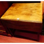 An early 19th century mahogany Pembroke table, having single end drawer, w.67.5cm