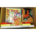 A small quantity of Dandy and Beano albums, and a Vulcan child's sewing machine
