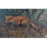 § John Theodore Kenney (1911-1972) - A fox in covert, oil on canvas, signed and dated '62 lower