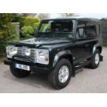 A 2001 Land Rover Defender 90 Td5 2495cc Registration No. V6 JVD (Note this private number plate