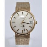 An Omega Geneve gent's 9ct gold automatic bracelet watch, circa 1970s, numbered 34799184, having a