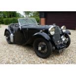 A 1936 Singer Le Mans 1500, reg CXY 56, black Chassis no. LM58 Engine no. 157 Odometer 40537 This