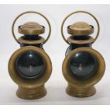 A pair of early 20th century James Neale & Sons Ltd of Birmingham Raydyot brass and metal oil-