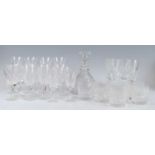 A suite of Waterford crystal Lismore pattern drinking glasses, comprising sixteen wine glasses, four