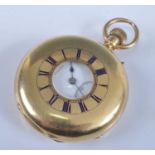 J W Benson of London - 'The Field Watch', a gent's 18ct gold cased half hunter pocket watch,