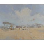 Dudley Burnside (1912-2005) - Heliopolis - 1921, oil on mill board, signed and dated '91 lower