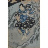 Gigado Ashiyuki (act.1813-1833) - Kabuki actor Onoe Baiko III in Ume no Naniwa Hayasaki Genji (Osaka