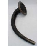 A vintage car boa constrictor horn (incomplete), 65cm