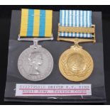 A Korea medal (1950-53), naming 5836496. T/22795810 DVR. K.V. BIRD R.A.S.C., together with a