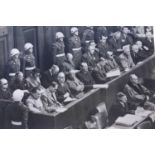 A collection of black and white photographs to include Nuremburg Trials examples, each 20 x 25.