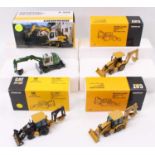 NZG 1/50th scale boxed model group of 4 comprising No. 434 Caterpillar 416C Backhoe Loader, No.
