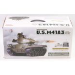 Heng Long 1/16th scale radio controlled U.S. M41A3 Walker Bulldog Light Tank housed in its