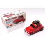 An Alps of Japan plastic and battery operated model of a Touch-o-matic Sporty Beetle (rally type