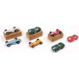A collection of 7 Scalextric Hong Kong made slot cars to include AC Cobra, F/E Offenhauser and