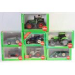 Siku 1/32nd scale boxed tractor group of 6 to include, No. 3459 Lanz Bulldog, No. 3254 Fendt 930