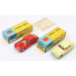 Corgi Toys, 2 boxed examples comprising No. 210S Citroen DS 19 in red with a lemon interior (VG-E,