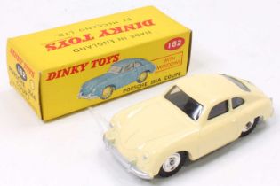 Dinky Toys No.182 Porsche 356A Coupe, comprising cream body with spun hubs, housed in the original