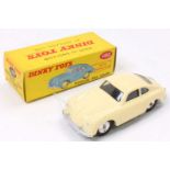 Dinky Toys No.182 Porsche 356A Coupe, comprising cream body with spun hubs, housed in the original