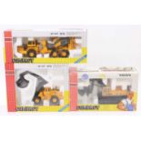 Joal Compact 1/50th scale boxed earth moving equipment group of 3 to include, No. 167 Volvo A-35