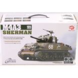 Heng Long 1/16th scale radio controlled Sherman M4A3 Battle Tank housed in its original