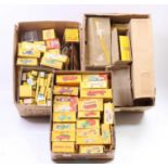 A large quantity of Dinky Toys empty, damaged and part boxes together with partial trade boxes to