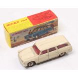 French Dinky 525 Peugeot 404 Estate, cream body, red interior with ivory steering wheel, spun