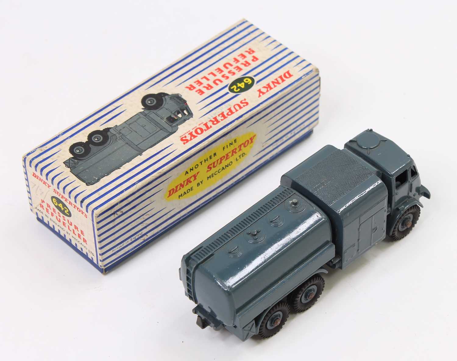 Dinky Toys No. 642 RAF Pressure Refueller - blue body with matching hubs and RAF roundel to the - Image 2 of 3