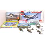 A collection of mostly Airfix and Matchbox mixed scale model fighter aircraft kits to include, North