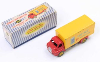 Dinky Toys No. 923 Big Bedford Heinz Delivery Van with red cab and chassis, yellow hubs, yellow back
