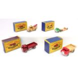 Matchbox Lesney boxed group of 4 to include No. 13 Bedford Tow Truck, No. 20 ERF Stake Truck, No. 27