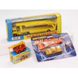 Matchbox Lesney Superfast, 3 boxed models comprising No. 42 Iron Fairey Crane finished in red and