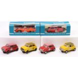 Scalextric slot cars group of 6 to include 2x No. C7 Mini Cooper Rally, 3x No. C122 Mini 1275GT -