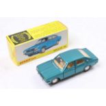 French Dinky Toys, 1409, Chrysler 180, metallic turquoise body, light tan interior, detailed hubs,