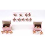 2 Britains No. 2081 Shetland Ponies & Riders original trade boxes together with a tray of 9 Hong