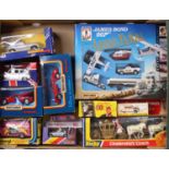 A collection of various Matchbox and Corgi TV related and similar diecast vehicles and gift sets