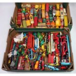 2 trays containing a large quantity of Matchbox King Size vehicles in play worn condition