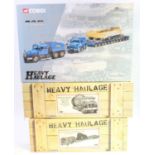 A Corgi Heavy Haulage 1/50 scale boxed diecast group, three examples all appear as issued to include