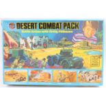 Airfix 1/32nd scale Desert Combat Pack comprising a card layout, Panzer IV Tank, Daimler Armoured