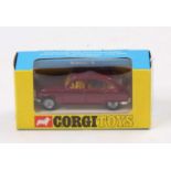 Corgi Toys No. 260 Renault 16 in metallic red with a yellow interior and cast hubs, sold with its