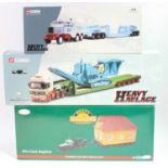 A Corgi Heavy Haulage and Heavy Haulers 1/50 scale road transport and load group, three boxed