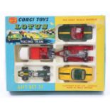 Corgi Toys Gift Set 37 Lotus Racing Team set in the original polystyrene packed box, complete with