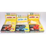 Three boxed Airfix Clubman Special 1/32 scale slot racing cars, three examples all in original