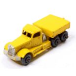 Matchbox Lesney No. 15 Diamond T Prime Mover in the very rare yellow with metal wheels and silver