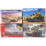 Airfix, Academy and Dragon 1/35th scale Tank kits to include, Airfix King Tiger Tank, Academy U.S.
