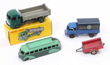 A collection of French Dinky Toys models to include a boxed No. 33B Simca Cargo Tipper Truck,